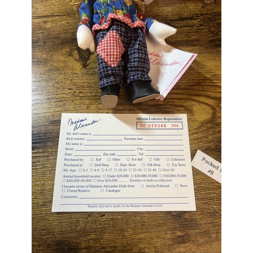 1993 Madame Alexander 8 Inch The Scarecrow #140430 In Box Wizard of Oz Doll - Picture 6 of 14